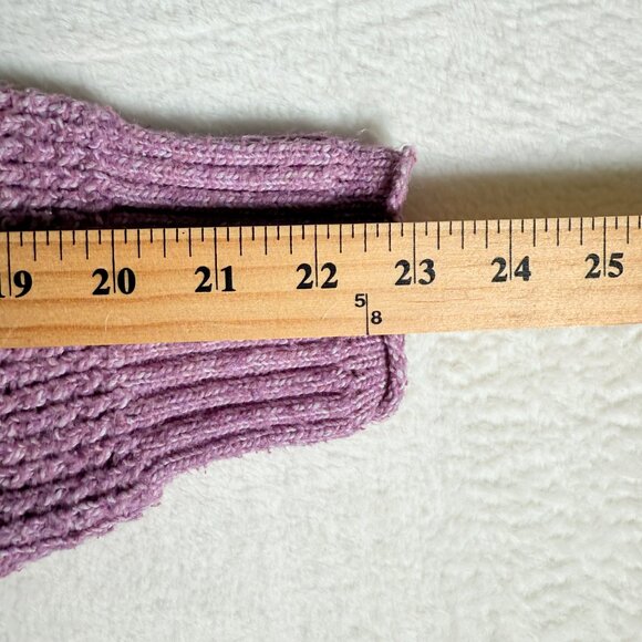 AMERICAN EAGLE Mock Neck Purple Cropped Pullover Sweater Women's Size XS Y2k - Picture 5 of 7